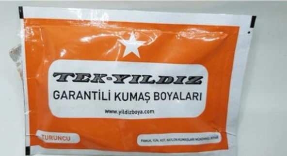 Tek Yıldız Kumaş Boyası Turuncu ürün görseli 1