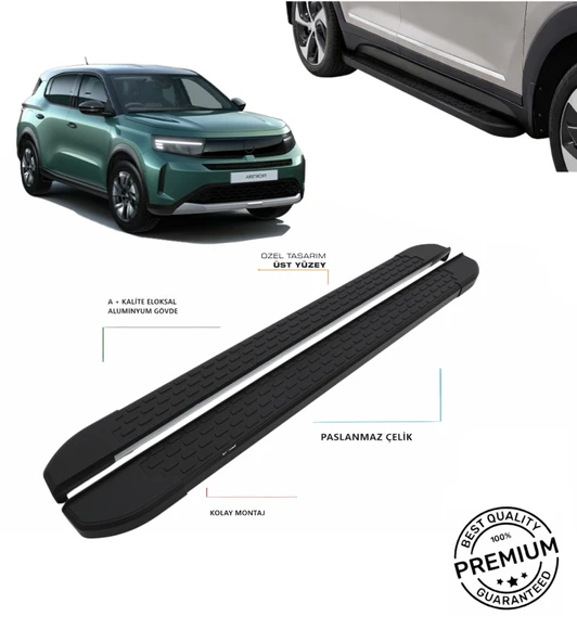 Opel Frontera 2024 2025 2026 2027 Araca Özel SİYAH Yan Basamak ürün görseli 1