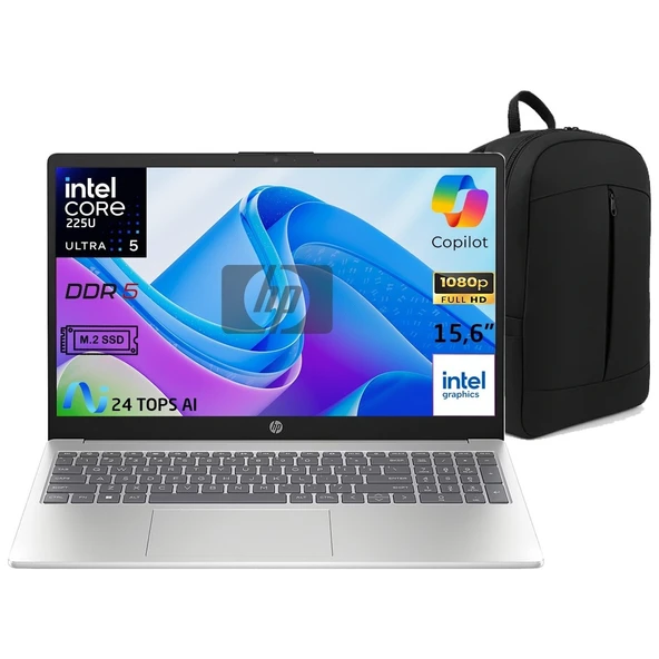 Aı 15-FD2026NT Intel Core Ultra 5 225U 8gb 512GB SSD Windows 11 Pro 15.6" D51E0EA Snertech Çanta ürün görseli 1