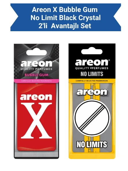 Areon X Bubble Gum + No Limit Black Crystal Avantajlı Paket ürün görseli 1