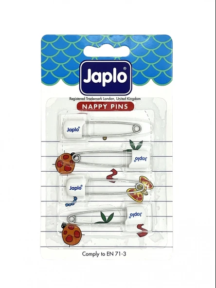 Japlo Emniyetli Çengelli İğne 4'lü - Beyaz ürün görseli 1