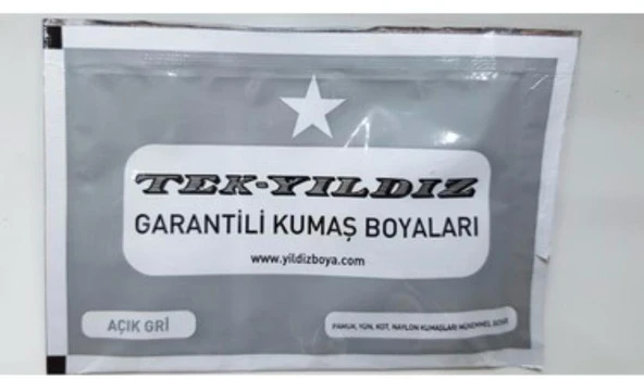 Tek Yıldız Kumaş Boyası Açık Gri ürün görseli 1