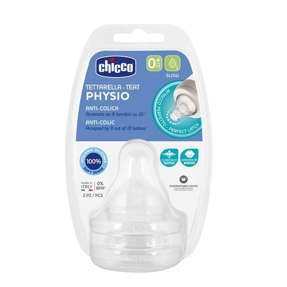 Chicco Wellbeing Silikon 2'li Biberon Emziği 0 ay+ ürün görseli 1