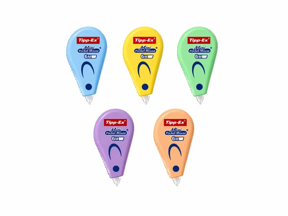 BİC TİPP-EX MİNİ POCKET PASTEL RENKLER 5 RENK (5 ADET) ürün görseli 1