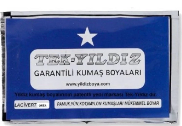 Tek Yıldız Kumaş Boyası Orta Lacivert ürün görseli 1