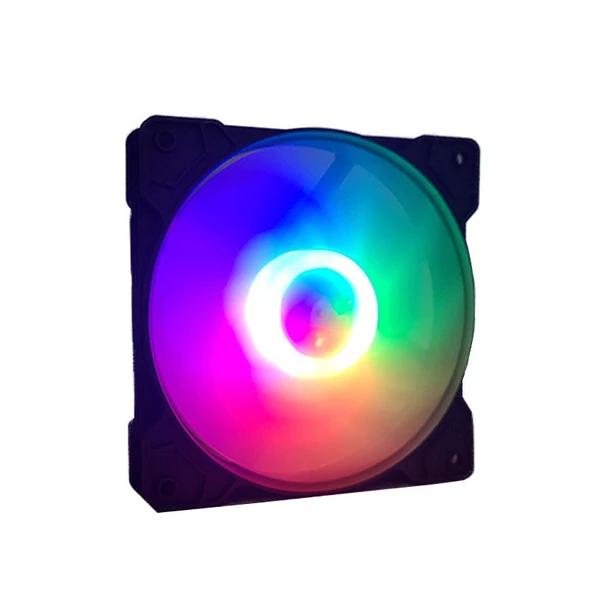 DARYUN 12Cm Kasa İçi Uyumlu Rainbow led Fanlı Molex 4 Pin Soket Fan ürün görseli 1