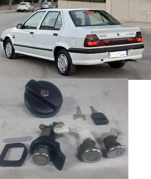 Orjinal marka RENAULT 19 EUROPA Kontak Hariçtir Tek Anahtar ile çalışır KİLİT ŞİFRE SETİ TAKIMI-4 Parçadır,depo Kapağı +iki ön kapı şifre +bagaj kilidi aynı anahtar ile açılır ürün görseli 1