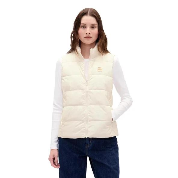 Gap 791282004 V-Frch Logo Lw Puffer Vest Kadın Yelek ürün görseli 1