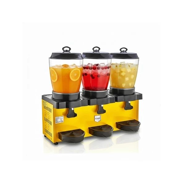 Remta ST38 Royal Mini Üçlü Şerbet ve Ayran Soğutucu 11+11+11 Litre - Sarı ürün görseli 1