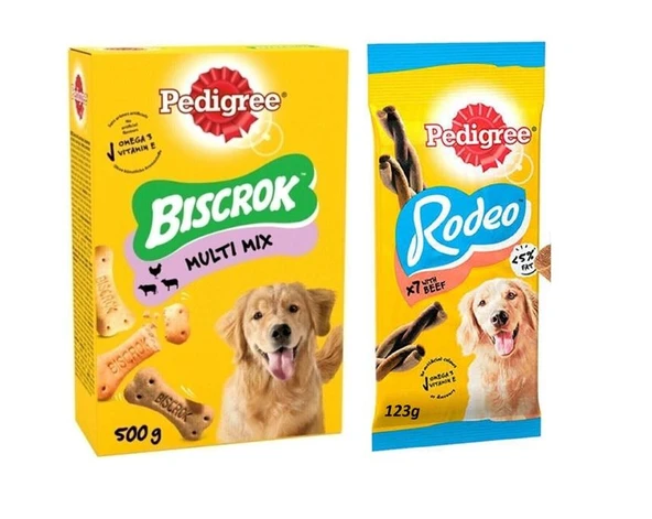 Pedigree Köpek Ödül Maması Seti 10 Parça – Biscrok ve Rodeo Karma Paket ürün görseli 1
