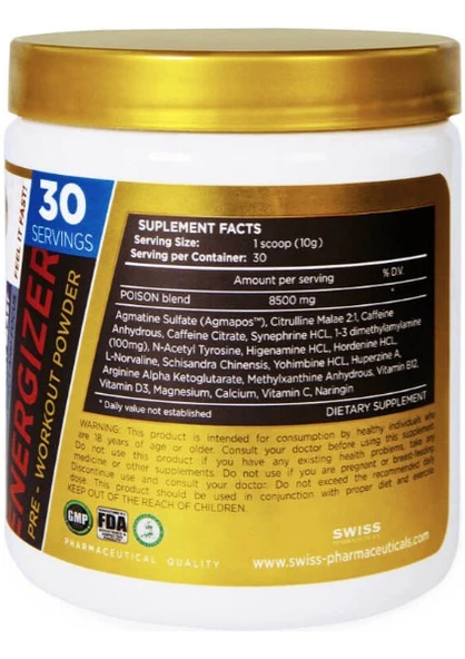 Swiss Poison Preworkout 300 Gr - Resim 2