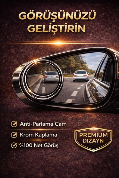 Kör Nokta Aynası 2’li Set – Mini Oval Geniş Açılı Dikiz Aynası, Park & Geri Manevra Yardımcı, Araç İçi Uyumlu ürün görseli 1