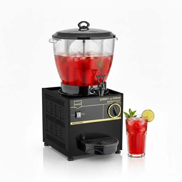 Remta Elegance ST15 16 Litre Şerbet ve Ayran Soğutucu - Siyah ürün görseli 1