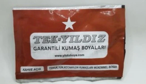 Tek Yıldız Kumaş Boyası Açık Kahve ürün görseli 1