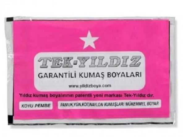 Tek Yıldız Kumaş Boyası Koyu Pembe ürün görseli 1