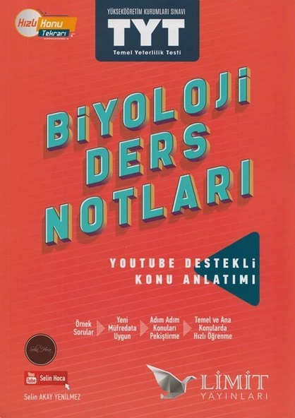 Limit Yayınları TYT Biyoloji Ders Notları ürün görseli 1