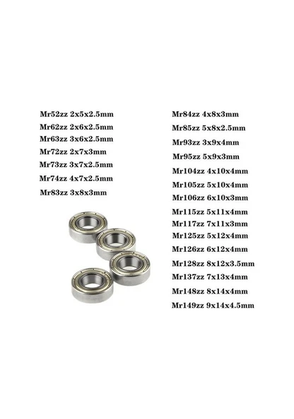 Mr104 ZZ Rulman 4 x 10 x 4 mm 10 Adet - Resim 4