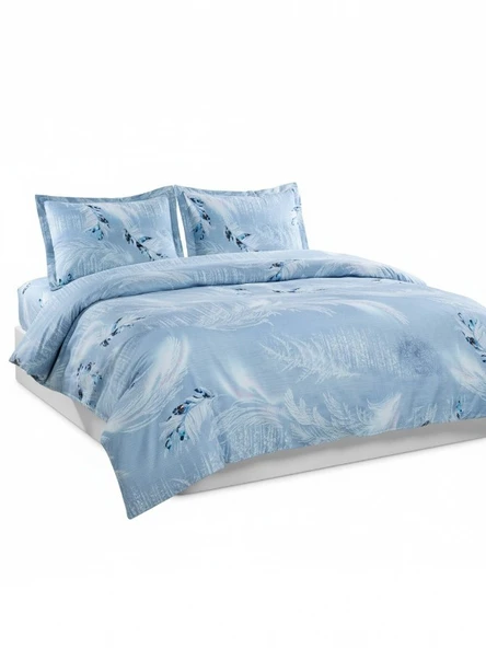 Özdilek Silver Snow  Fitted Çaşaf Çift Kişilik Nevresim Takımı %100 Pamuk Ranforce Yumuşak Dokulu ürün görseli 1