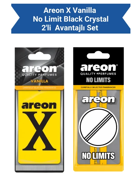Areon X Vanilla + No Limit Black Crystal Avantajlı Paket ürün görseli 1