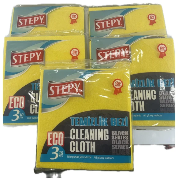 STEPY TEMİZLİK BEZİ 3 LÜ 5 PAKET - Resim 2
