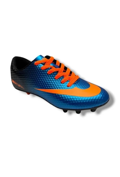 Walked 401-26 Çocuk Çivili Halı Saha Krampon Mavi Turuncu 31-35 ürün görseli 1