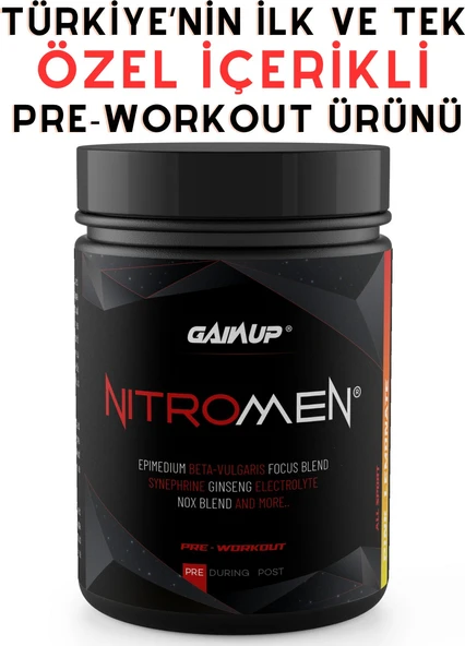 Gainup Nitromen Pre-Workout 407 gr 30 Servis - Pink Lemonade Flavored ürün görseli 1