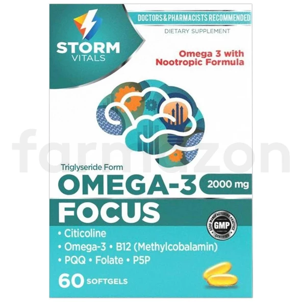 Storm Omega Focus Sitikolin Complex 60 Softjel ürün görseli 1