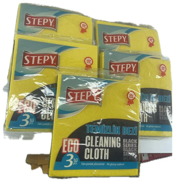 STEPY TEMİZLİK BEZİ 3 LÜ 5 PAKET - Resim 4