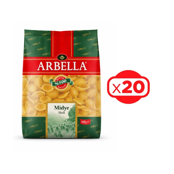Arbella Midye Makarna 500 gr x 20 Adet ürün görseli 1