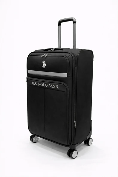 U.S. Polo Assn. Hafif Lüx Kumaş Orta Boy Valiz Siyah 26050 ürün görseli 1