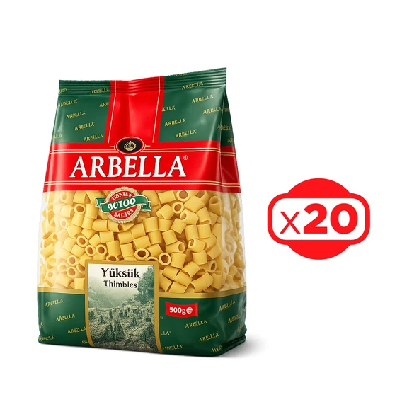 Arbella Yüksük Makarna 500 gr x 20 Adet ürün görseli 1