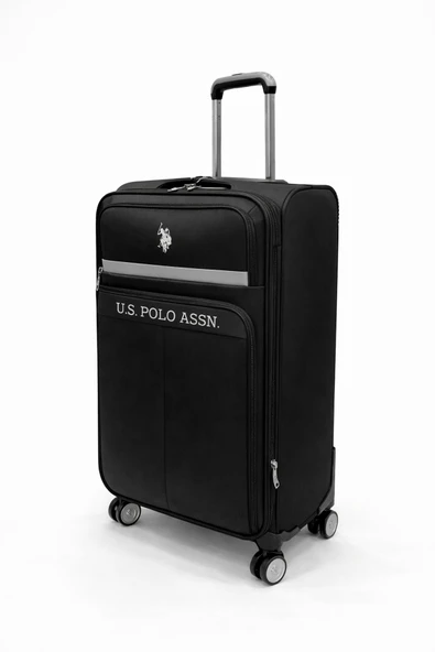 U.S. Polo Assn. Hafif Lüx Kumaş Kabin Boy Valiz Siyah 26050 ürün görseli 1