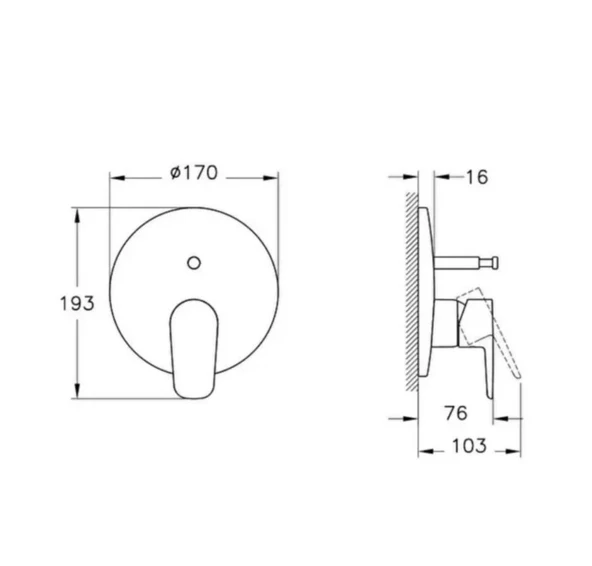 Flow Round Ankastre Banyo Seti - A49306 - Resim 9