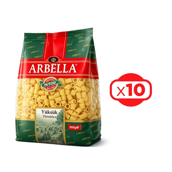 Arbella Yüksük Makarna 500 gr x 10 Adet ürün görseli 1