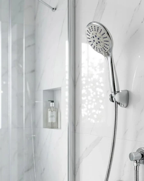 Çok Fonksiyonlu El Duşu Ve Duş Hortumu Seti Mafsallı Tutacak Dayanıklı Hortum ürün görseli 1