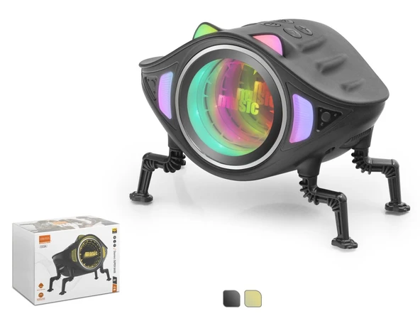 Bluetooth Masaüstü Hoparlör Robot Tasarimli Fm Rgb CC2A ürün görseli 1