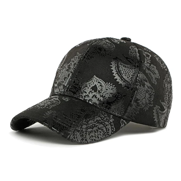 Valkyrie Kadın Siyah Parlak Desenli Baseball Şapka Ayarlanabilir Unisex Günlük Spor Kep ürün görseli 1