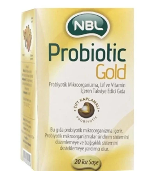 NBL PROBİOTİC GOLD TAKVİYE EDİCİ GIDA 20 TOZ SAŞE ürün görseli 1