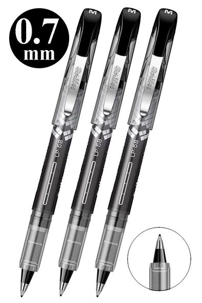 Siyah Pilot Kalem LP-68 3 Adet Scrikss Liquid Pen Pilot Kalem 0.7mm Uçlu Pilot Kalem Hızlı Kuruyan Mürekkepli Pilot ürün görseli 1