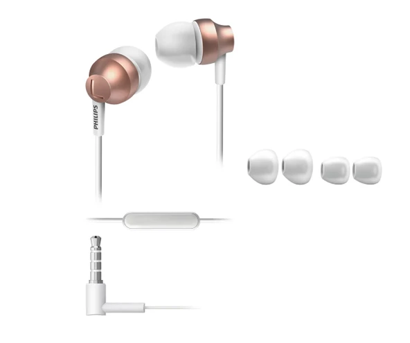 Philips SHE3855RG Gold Mikrofonlu Kulak İçi Kulaklık ürün görseli 1