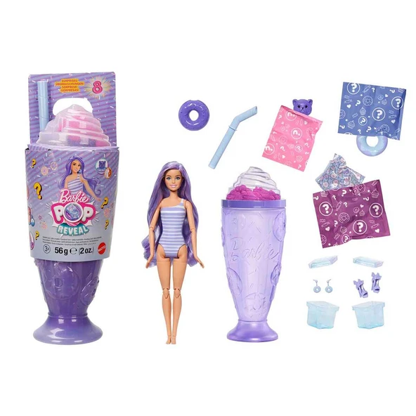 Barbie Pop Reveal Atıştırmalık Serisi JFY00 Mor JFY60 ürün görseli 1