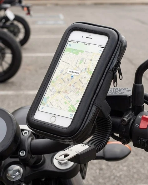 Su Geçirmez Motosiklet Scooter Telefon Standı Dokunmatik Ekranlı Bisiklet Tutucu ürün görseli 1