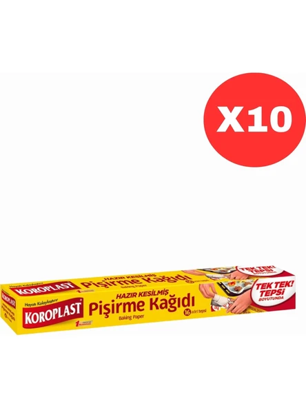 Koroplast Pişirme Kağıdı Hazır Kesilmiş 16 Adet x 10 Adet ürün görseli 1