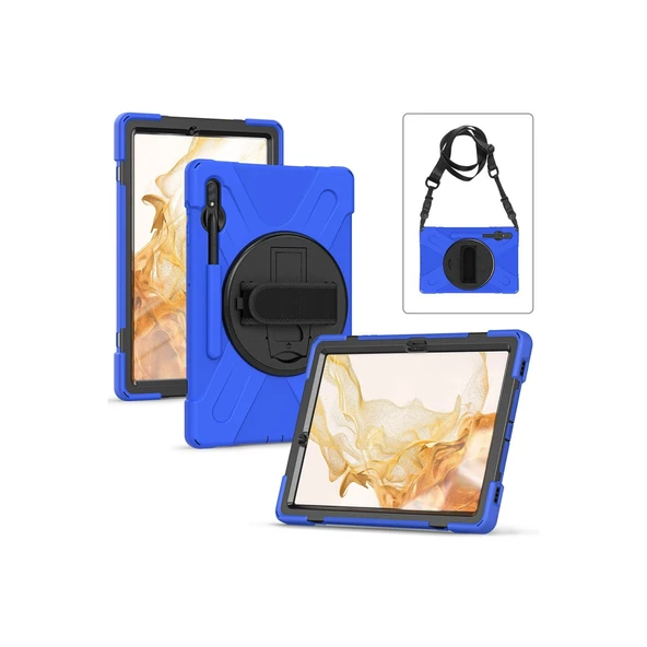 Samsung Galaxy T737 Tab S7 Fe 12.4 Kılıf Amazing Tablet Kapak - Mavi ürün görseli 1