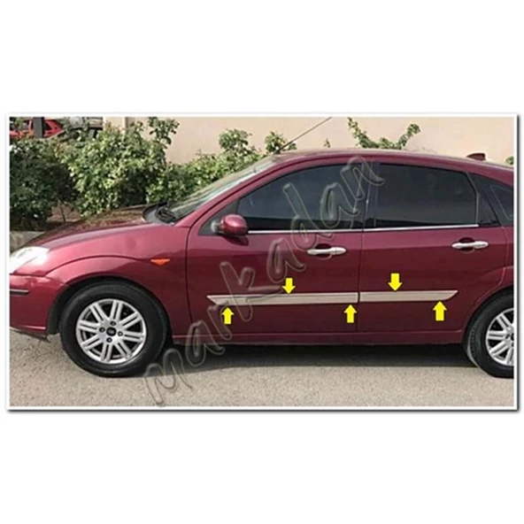 WOC Chrome Ford Focus Krom Yan Kapı Çıtası 1998-2005 4 Parça Paslanmaz Çelik ürün görseli 1