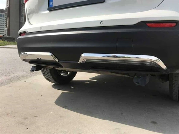 OMSA Nissan Qashqai Krom Arka Difüzör 2 Parça 2017-2021 Arası ürün görseli 1