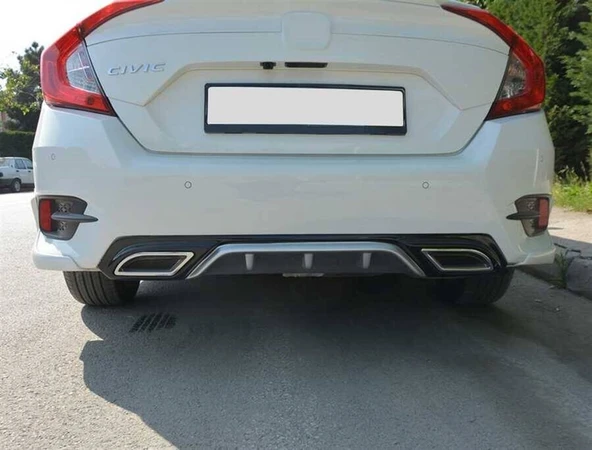 Honda Civic FC5 Arka Difüzör Çift Renk 2016-2021 Arası ürün görseli 1