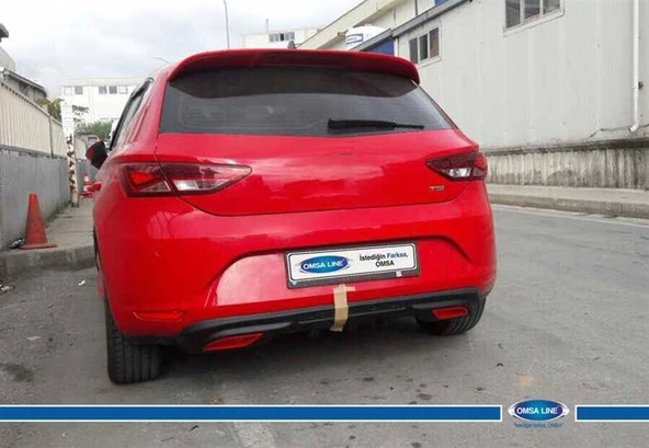 Seat Leon 5F Arka Difüzör Mat Siyah 2012-2016 Arası ürün görseli 1