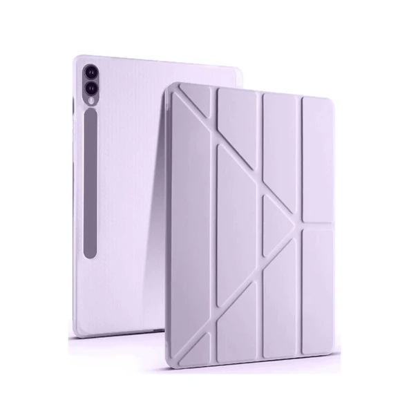 Samsung Galaxy X610 Tab S9 Fe Plus 12.4 Kılıf Kalemlikli Mars Tablet Kılıfı - Lila ürün görseli 1