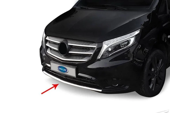 OMSA Mercedes Vito W447 Krom Ön Tampon Difüzör Çıtası 2014-2024 Arası ürün görseli 1